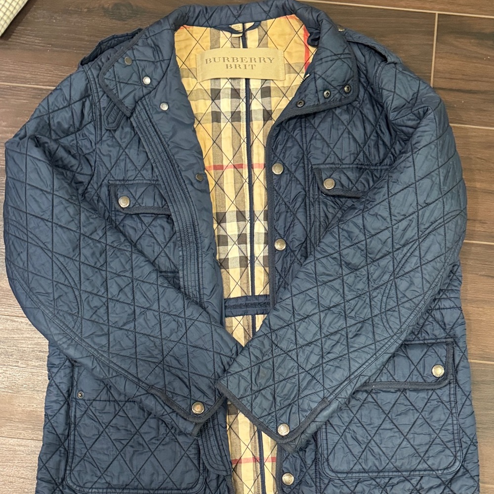 Burberry Dark Blue Quilted Jacket